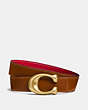 COACH®,C HARDWARE BELT, 32MM,Leather,1941 Saddle/Brass,Front View