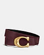 COACH®,C HARDWARE BELT, 32MM,Leather,Oxblood/Black Brass,Front View