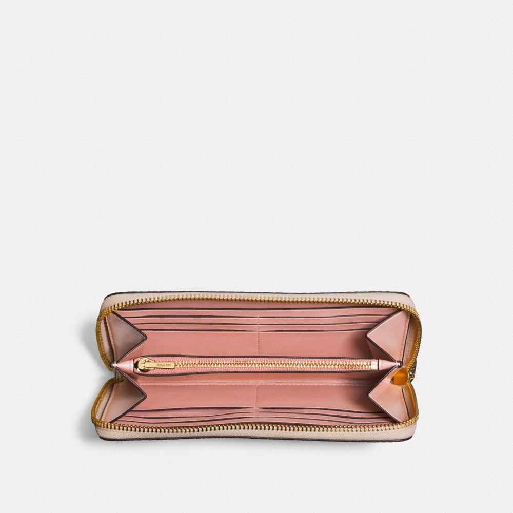 Accordion Zip Wallet With Floral Bloom Print