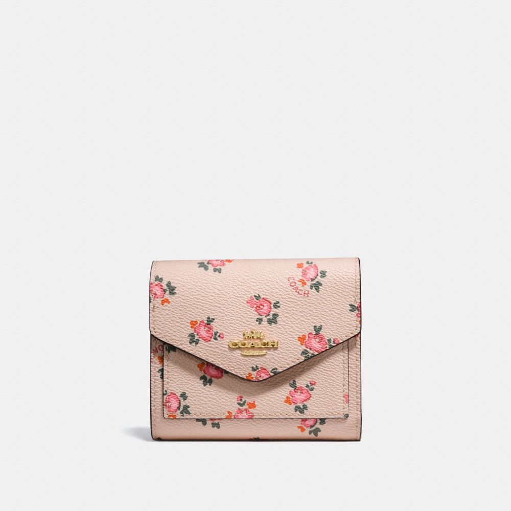 COACH COACH Small Wallet With Floral Bloom Print