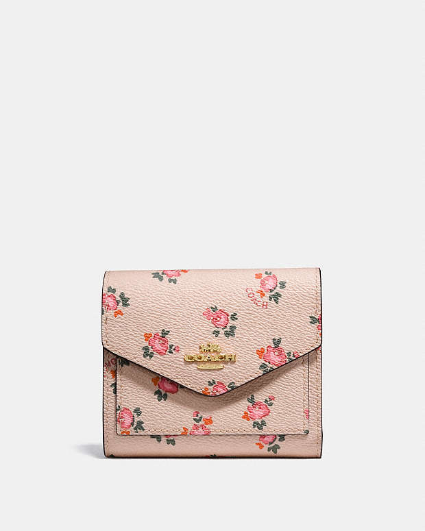 COACH®: Small Wallet With Floral Bloom Print