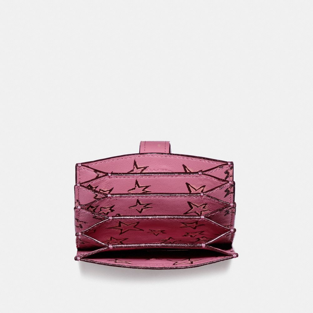 Accordion Card Case With Starlight Print Interior