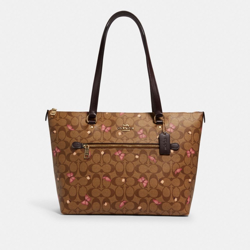 COACH Outlet Gallery Tote Bag In Signature Canvas With Butterfly Print