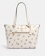 COACH®,GALLERY TOTE WITH DANDELION FLORAL PRINT,Gold/Chalk/ Blue Multi,Front View