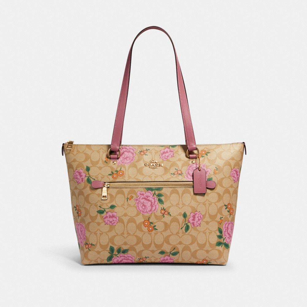 COACH Outlet Gallery Tote Bag In Signature Canvas With Prairie Rose Print