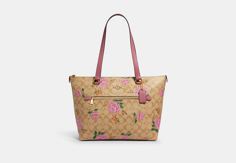Gallery Tote In Signature Canvas With Prairie Rose Print