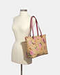 Gallery Tote In Signature Canvas With Prairie Rose Print