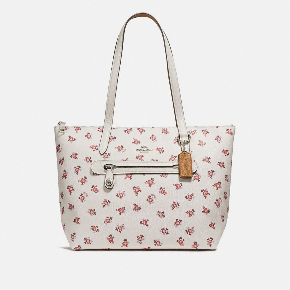 Coach floral print tote sale