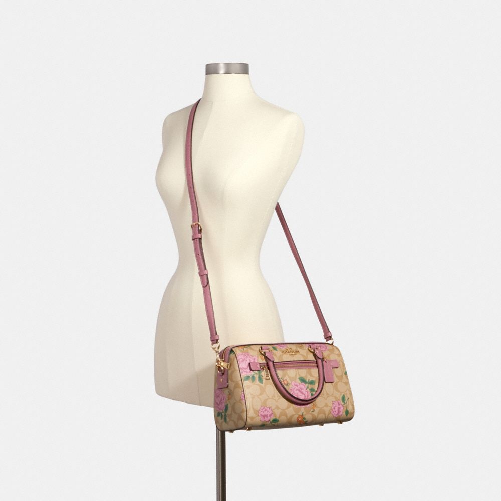 Mini camera bag in signature canvas with prairie rose print new arrivals