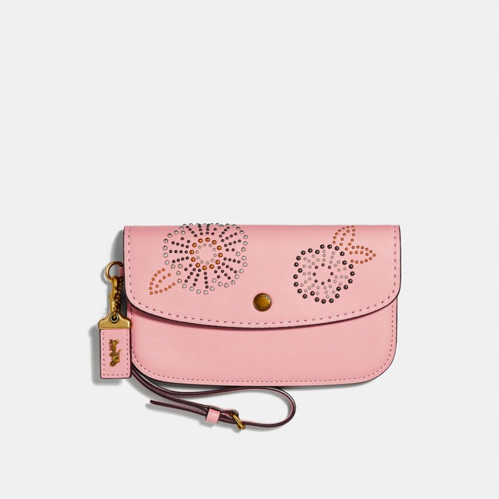 Coach tea rose store clutch