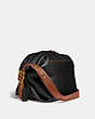 COACH®,REMIXED UPSIDE DOWN DUFFLE,Leather,Brass/Black,Angle View