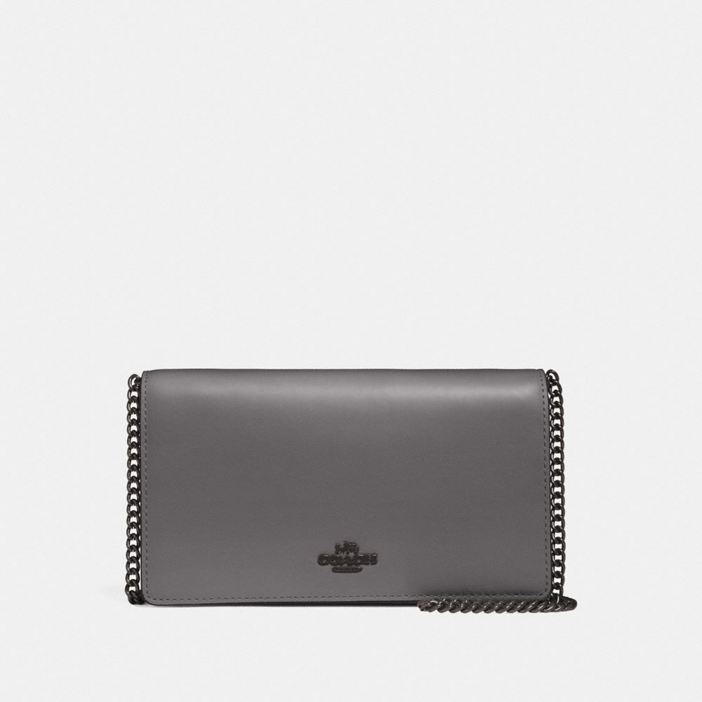 Coach foldover best sale chain clutch