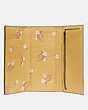 Slim Trifold Wallet With Floral Bow Print Interior