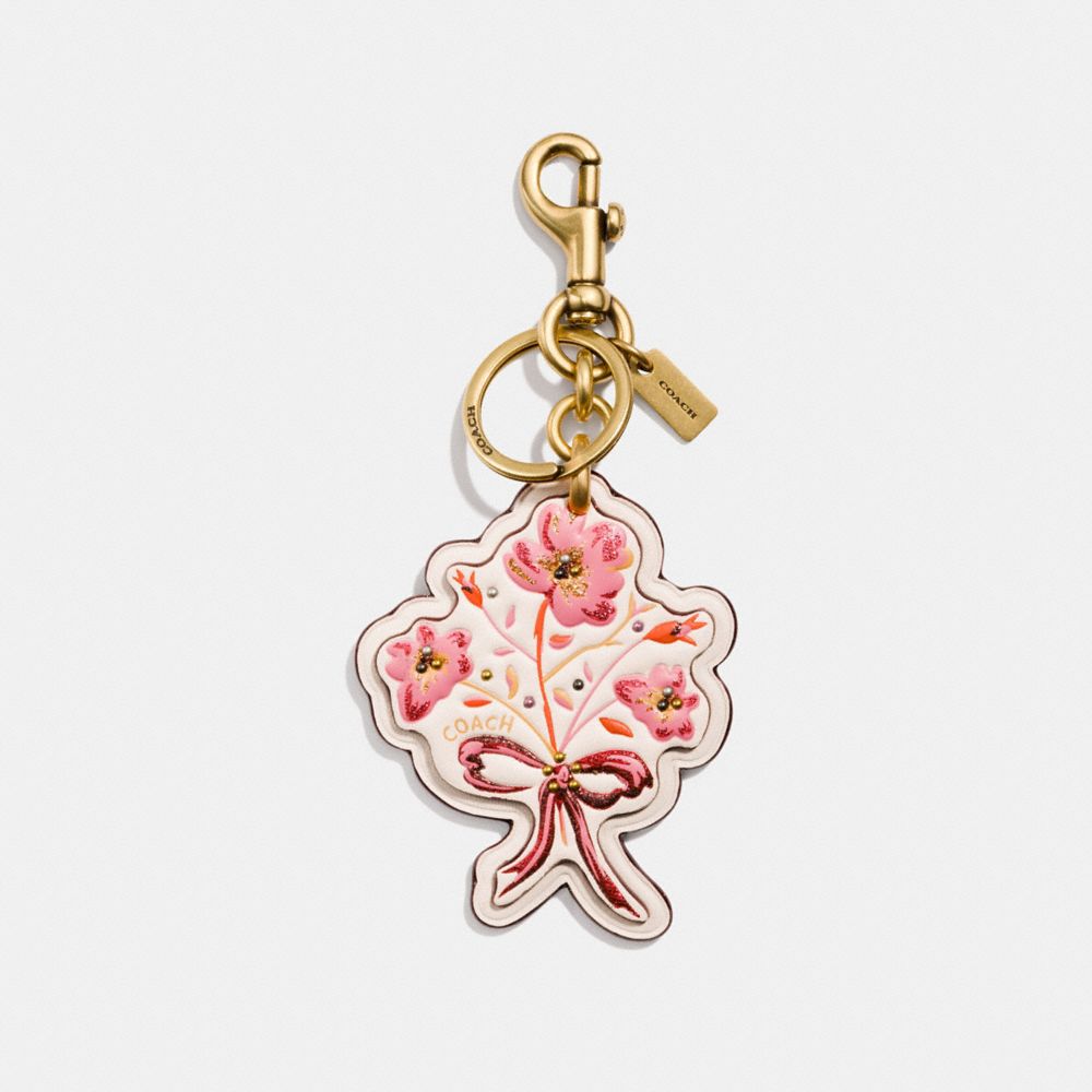 Coach flower bag charm sale