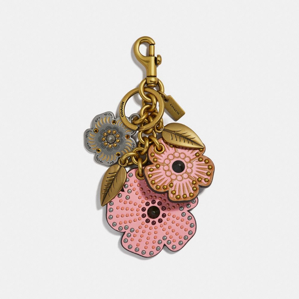 Studded Tea Rose Mix Bag Charm