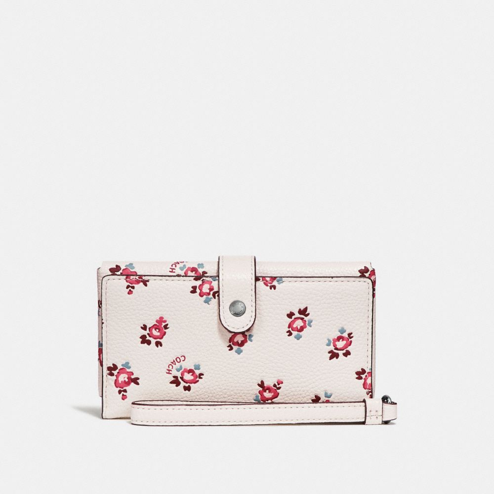 Phone Wristlet With Floral Bloom Print