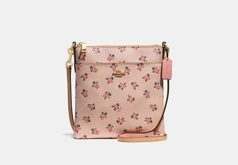 Messenger Crossbody With Floral Bloom Print