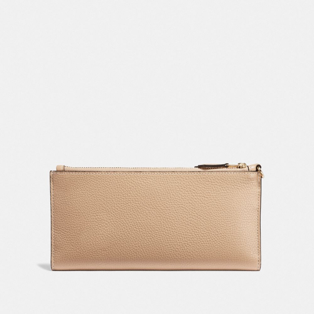 COACH®,Double Zip Wallet,,Back View