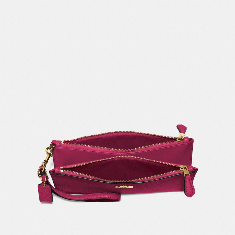 COACH®,Double Zip Wallet,,Inside View,Top View