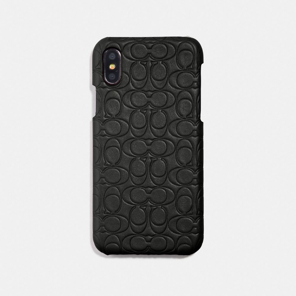 COACH®,Iphone 6 S/7/8/X/Xs Case In Signature Leather,,Angle View