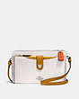 COACH®,NOA POP-UP MESSENGER IN COLORBLOCK,Leather,Mini,Silver/Chalk Multi,Front View