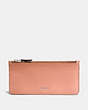 COACH®,NOA POP-UP MESSENGER IN COLORBLOCK,Leather,Mini,Silver/Ice Pink,Angle View