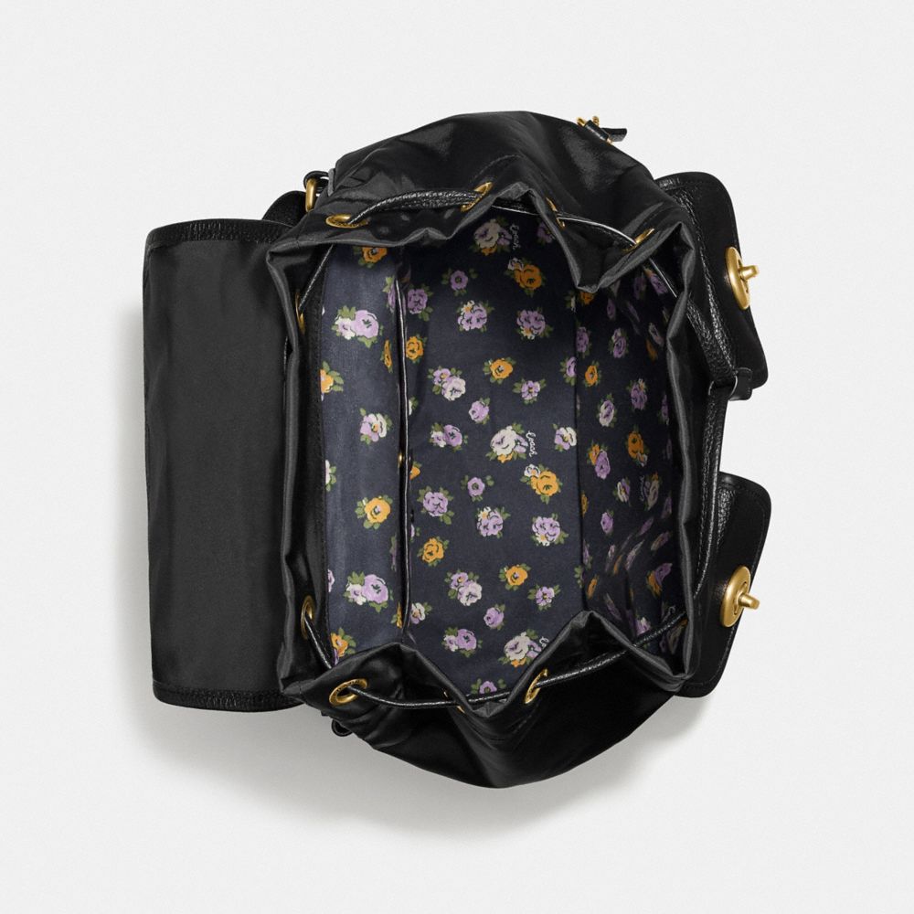 COACH Nylon Vintage Rose Print Interior Cargo Shoulder Bag - Macy's