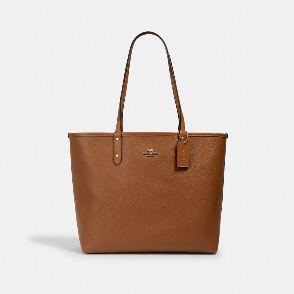 Reversible City Tote With Lime Print