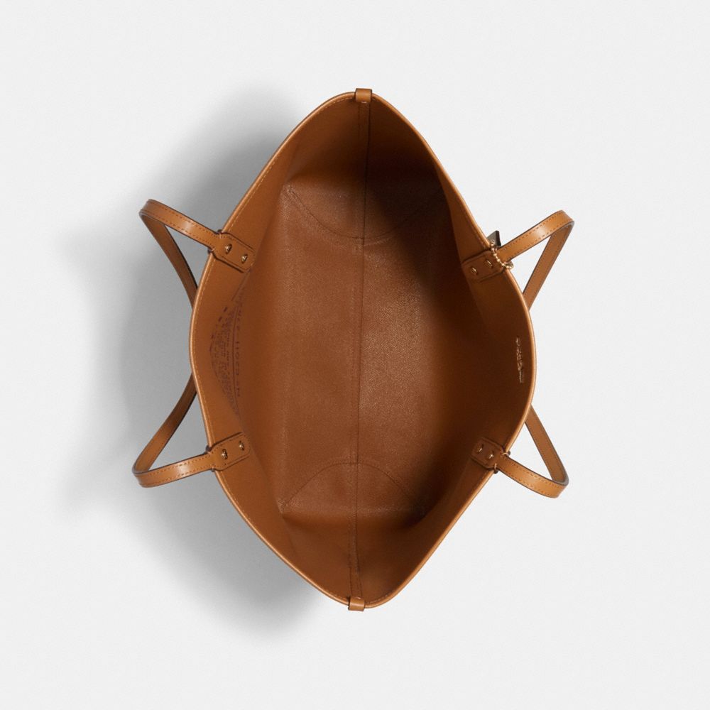 Reversible City Tote With Lime Print