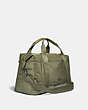 COACH®,CARGO WEEKENDER,Nylon,X-Large,Pewter/Light Fern,Angle View