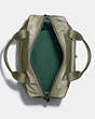 COACH®,CARGO WEEKENDER,Nylon,X-Large,Pewter/Light Fern,Inside View,Top View
