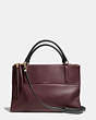 COACH®,THE BOROUGH BAG IN PEBBLED LEATHER,Leather,Large,Light Gold/Oxblood,Front View