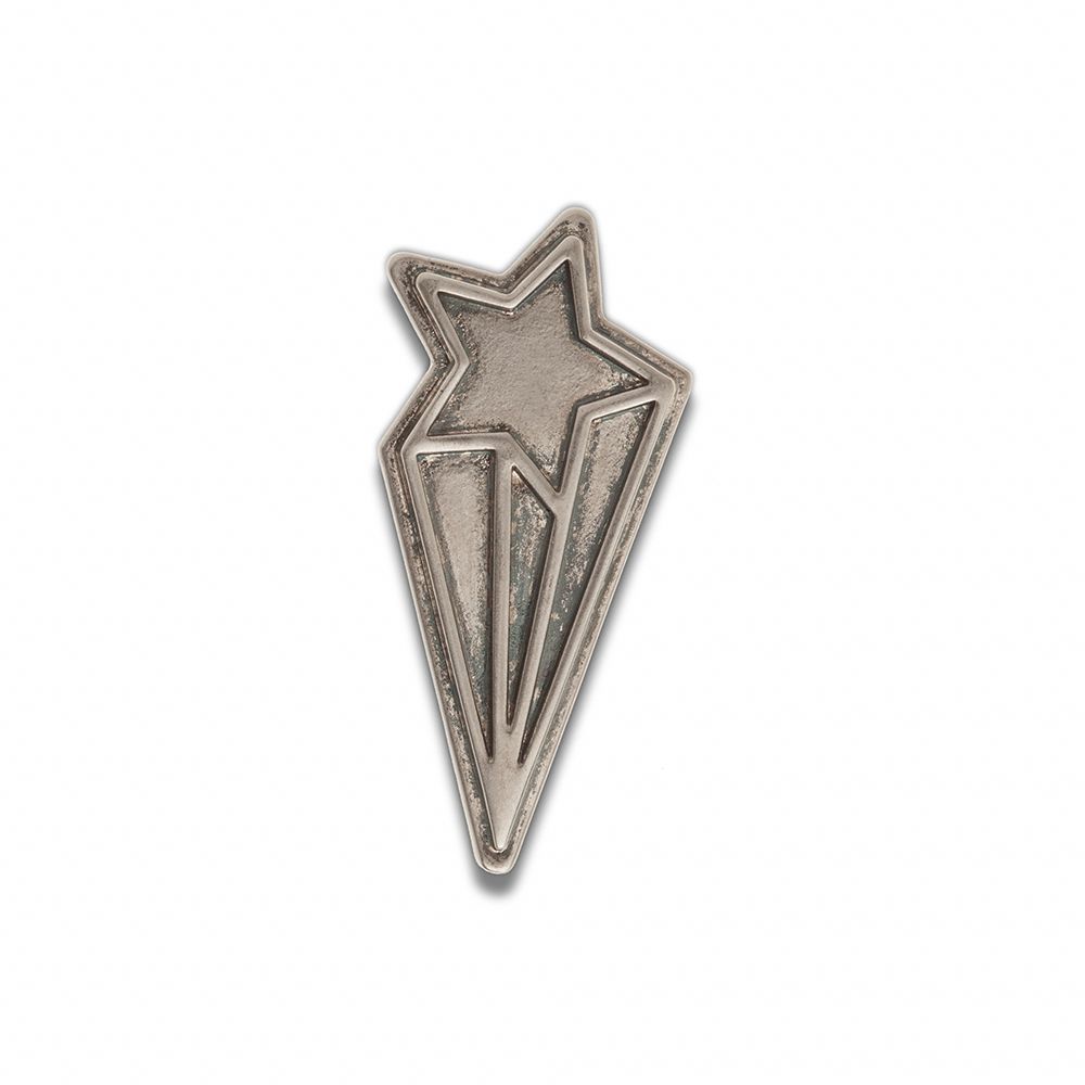COACH®,Pin's souvenir étoile filante,Métal,Argenté,Front View