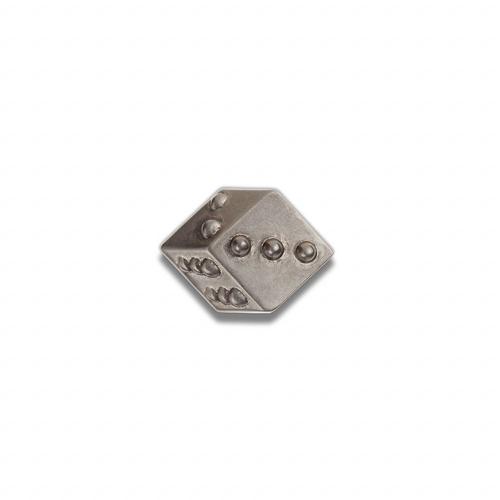 COACH®,Dice Souvenir Pin,Metal,Silver,Front View