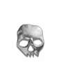 COACH®,Skull Souvenir Pin,Metal,Silver,Front View