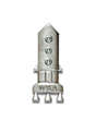 COACH®,Rocket Shuttle Souvenir Pin,Metal,Silver,Front View