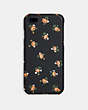COACH®,IPHONE 6S/7/8/X/XS CASE WITH FLORAL BLOOM PRINT,Leather,Black,Front View