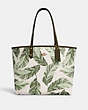 Reversible City Tote With Banana Leaves Print