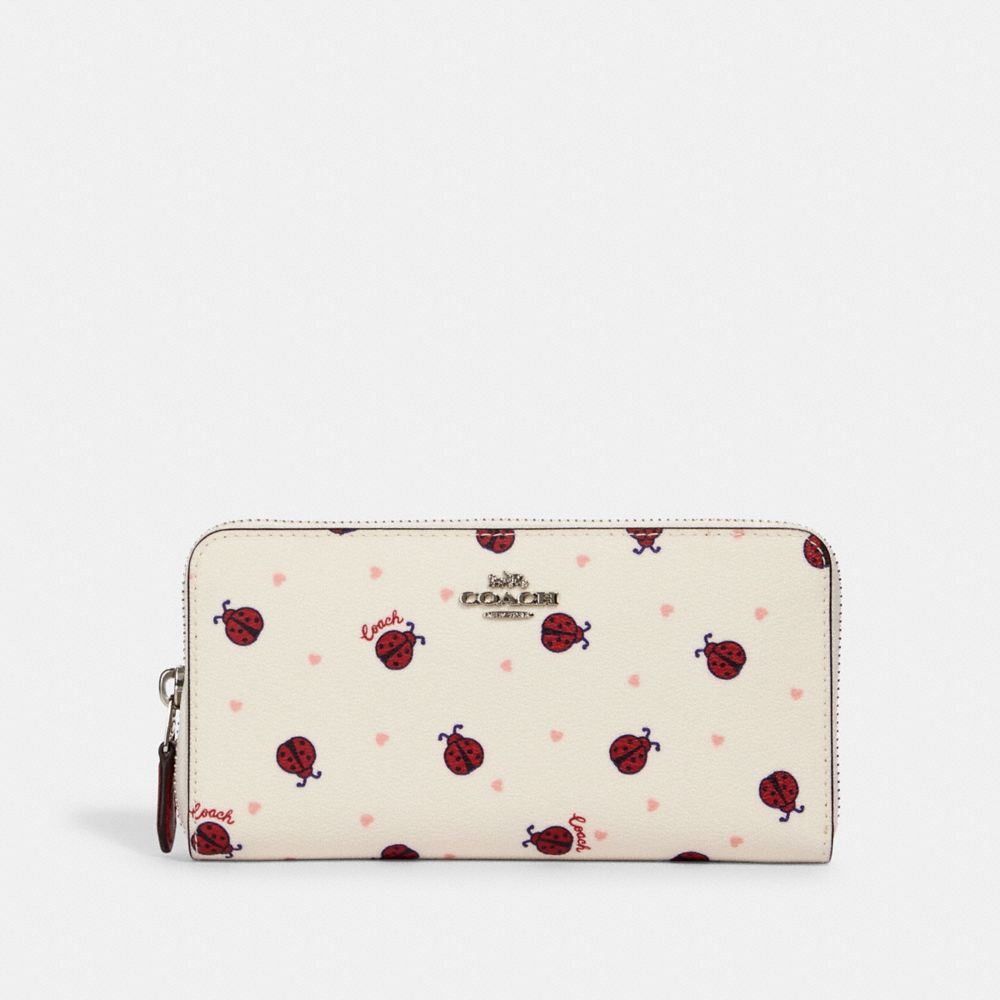 COACH®  Accordion Zip Wallet With Cherry Print