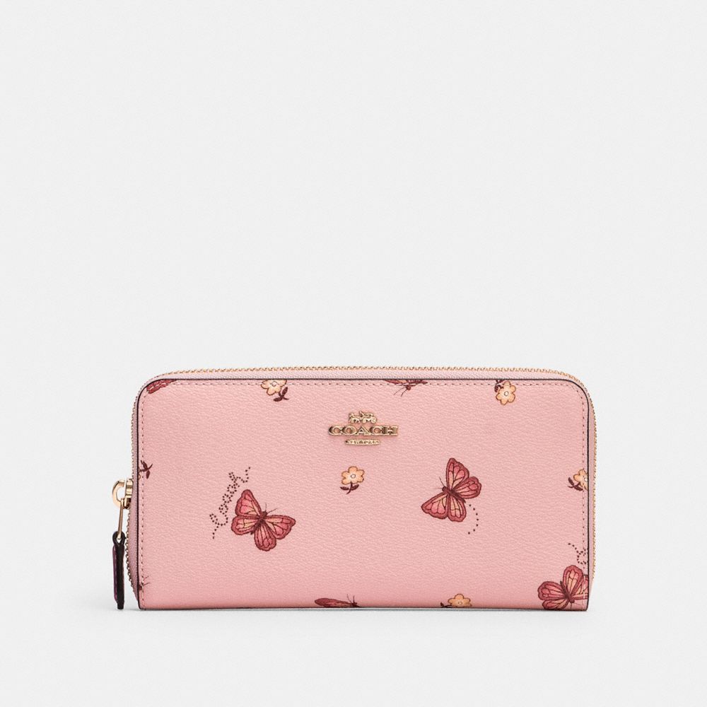 COACH Outlet Accordion Zip Wallet With Butterfly Print