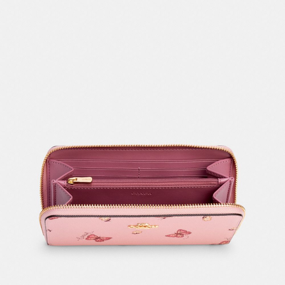 COACH® | Accordion Zip Wallet With Butterfly Print