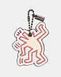 COACH®,COACH X KEITH HARING HANGTAG,Mixed Material,Black/Chalk,Front View