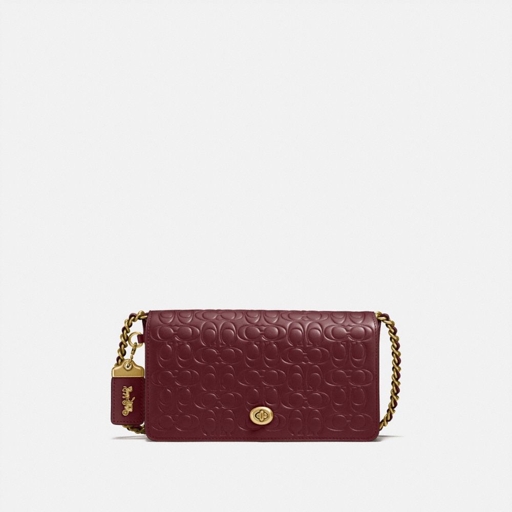 Brass Bordeaux Dinky In Signature Leather