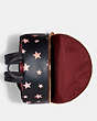 COACH®,MEDIUM CHARLIE BACKPACK WITH AMERICANA STAR PRINT,pvc,Gold/Navy/ Red Multi,Inside View,Top View