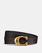 COACH®,SIGNATURE BUCKLE REVERSIBLE BELT, 38MM,Leather,OL/Chestnut/Midnight,Front View