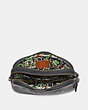 COACH®,COACH X KEITH HARING SADIE CROSSBODY CLUTCH,Leather,Black Copper/Black,Inside View,Top View