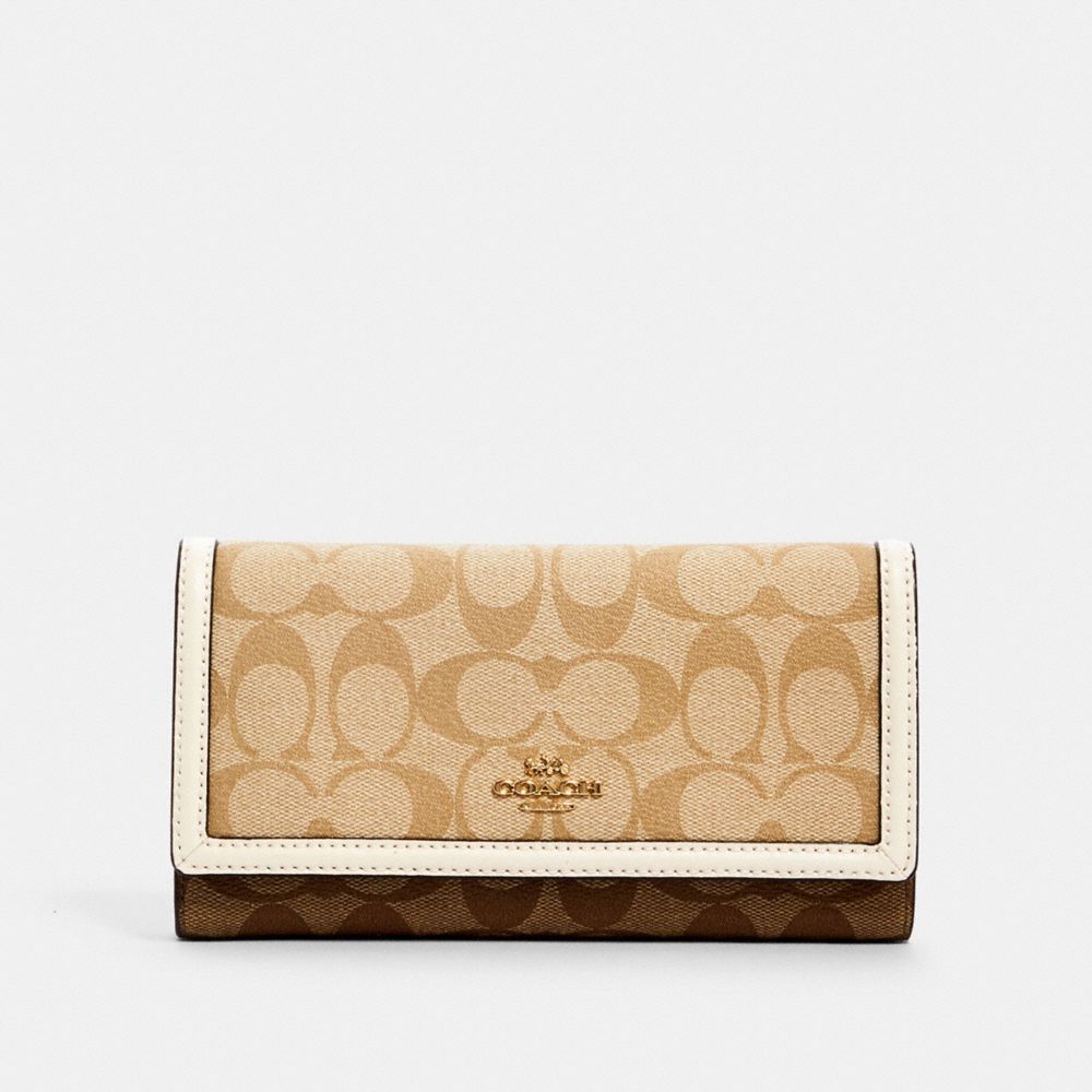 COACH Outlet Trifold Wallet In Signature Canvas