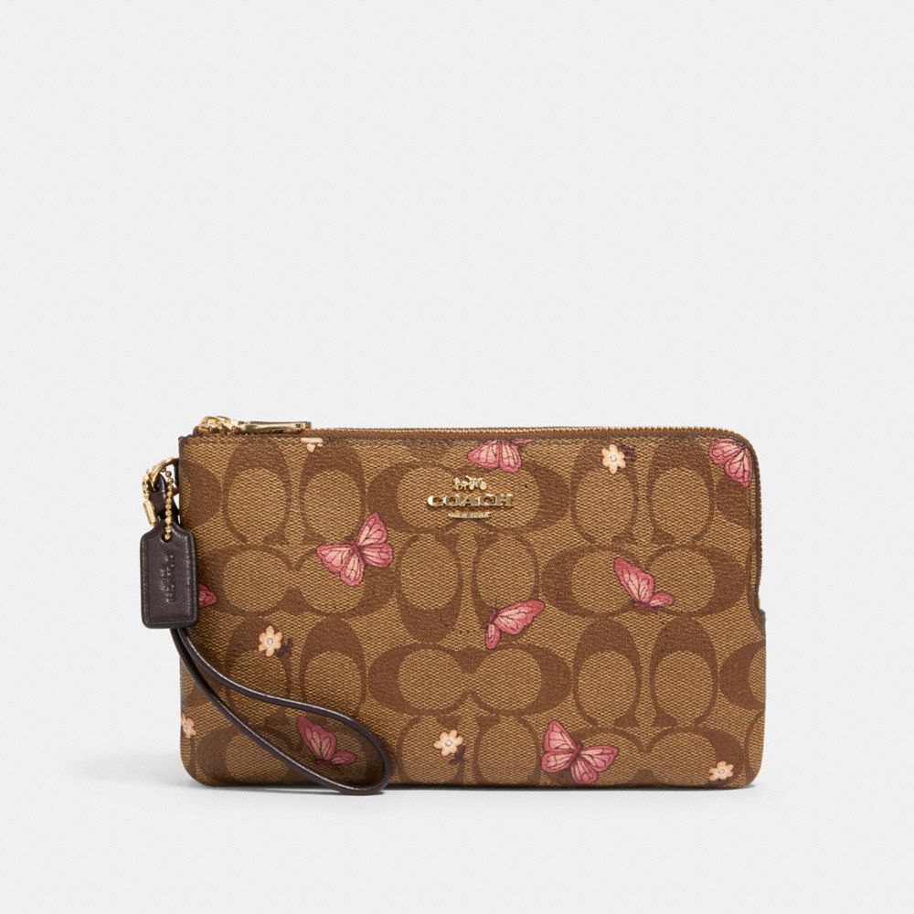 Coach accordion zip best sale wallet with butterfly print