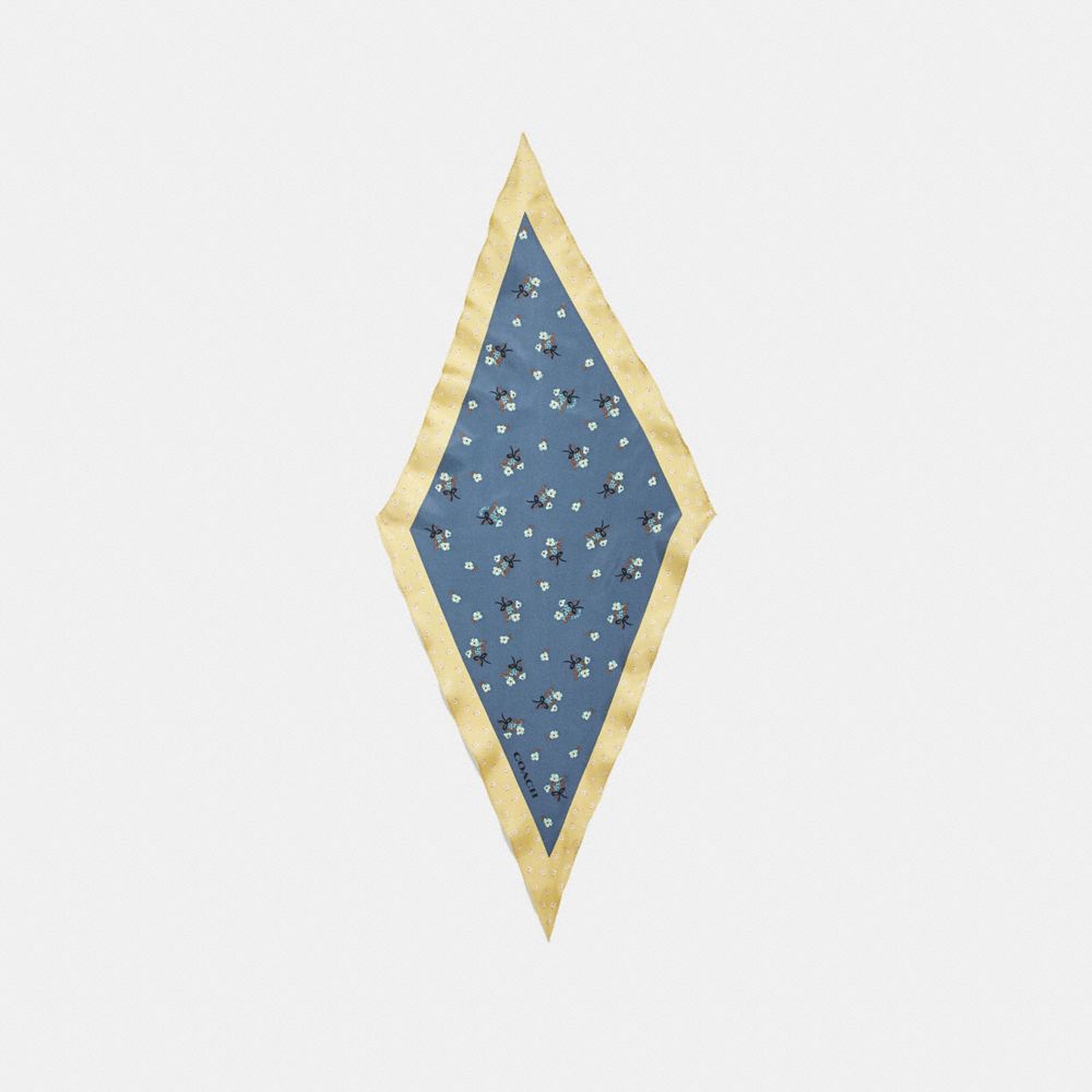 Floral Bow Print Silk Diamond