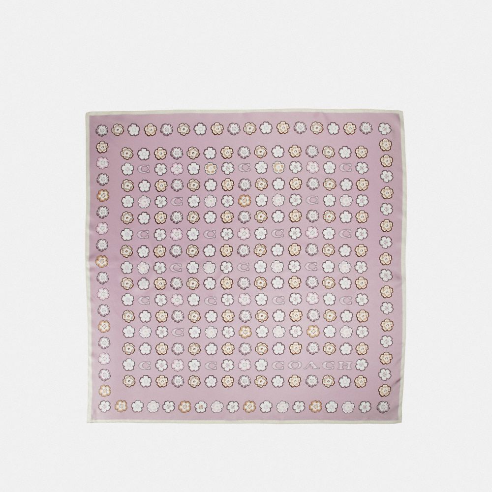 Tea Rose Print Silk Square
